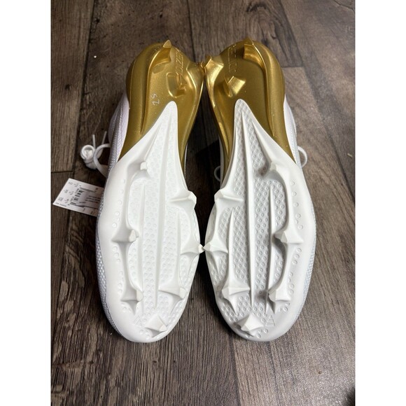 Adidas Adizero Electric White Gold Metallic Football Cleats IE3287 Men's Size 12 - Picture 6 of 8
